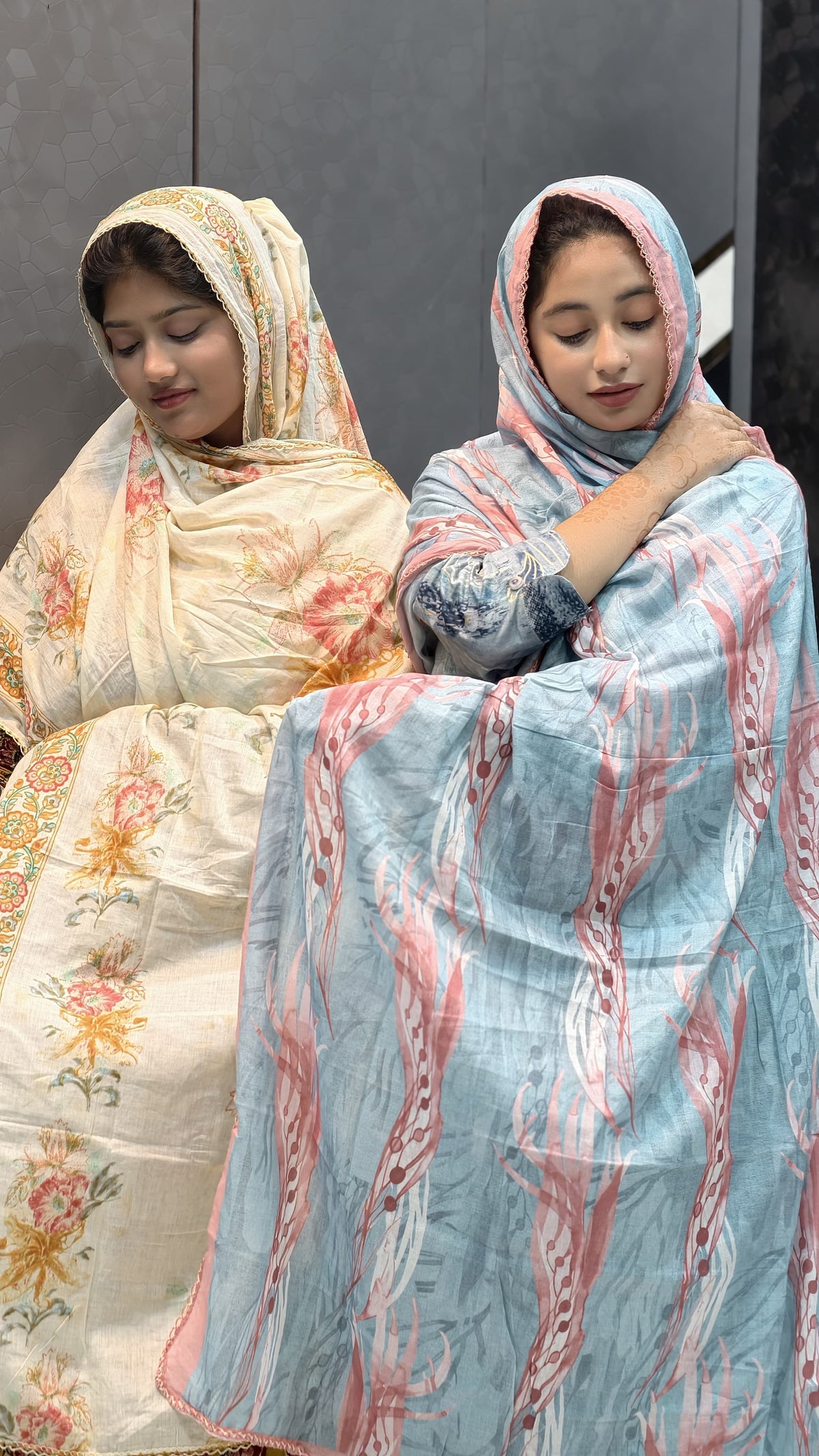 Daily Wear Cotton Printed Dupatta – Casual Floral & Wave Patterns