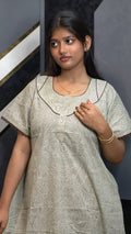 Cotton nighty with poket
