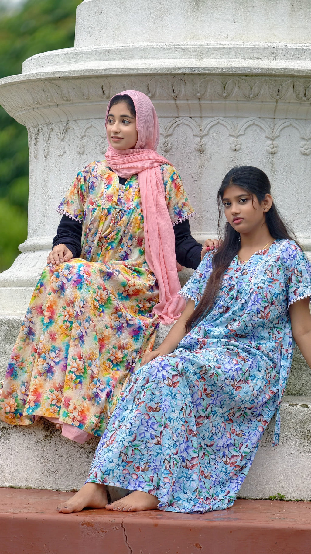 Cotton printed nighty